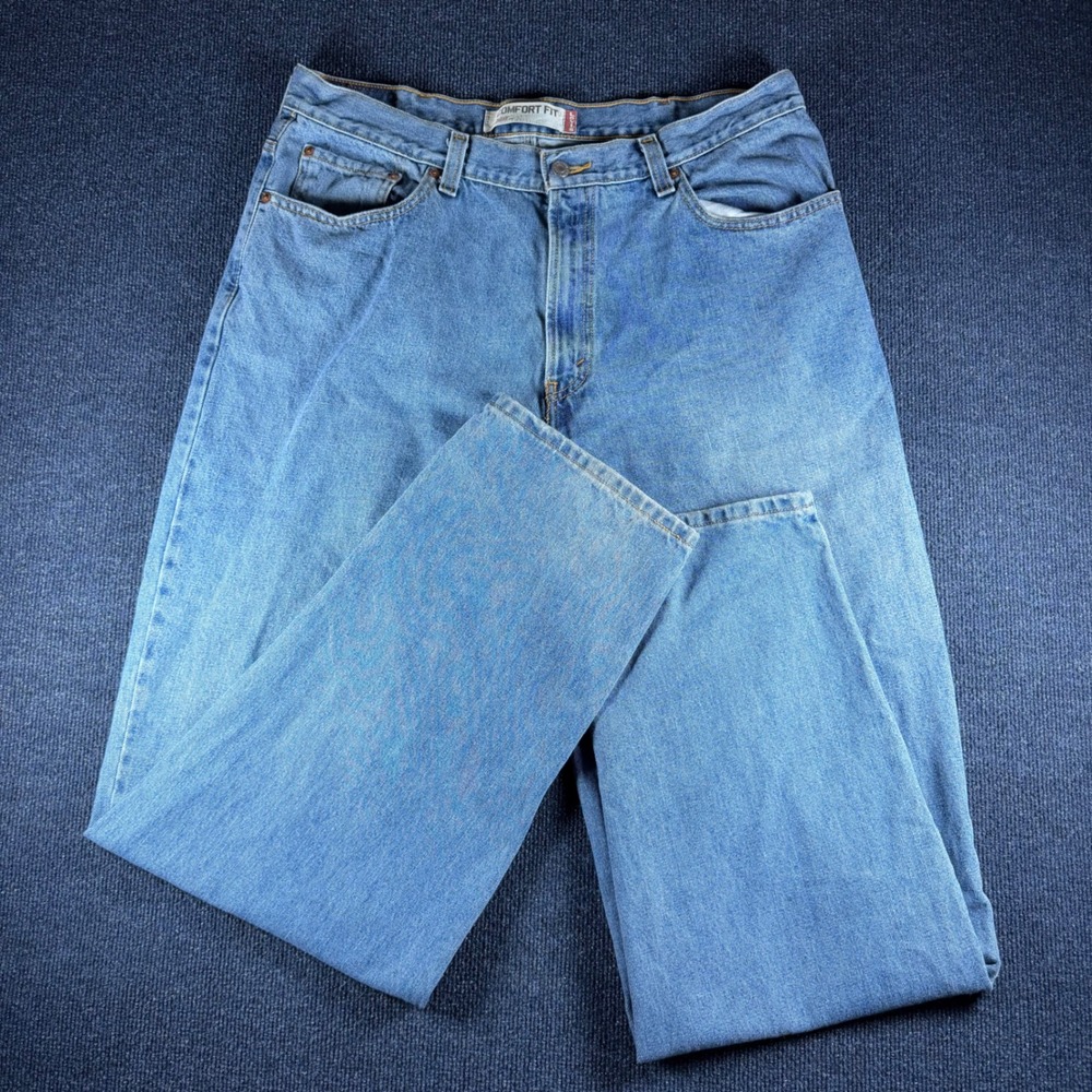 Levis 560 Comfort Fit Jeans Mens 36x34 18in Waist Medium Wash